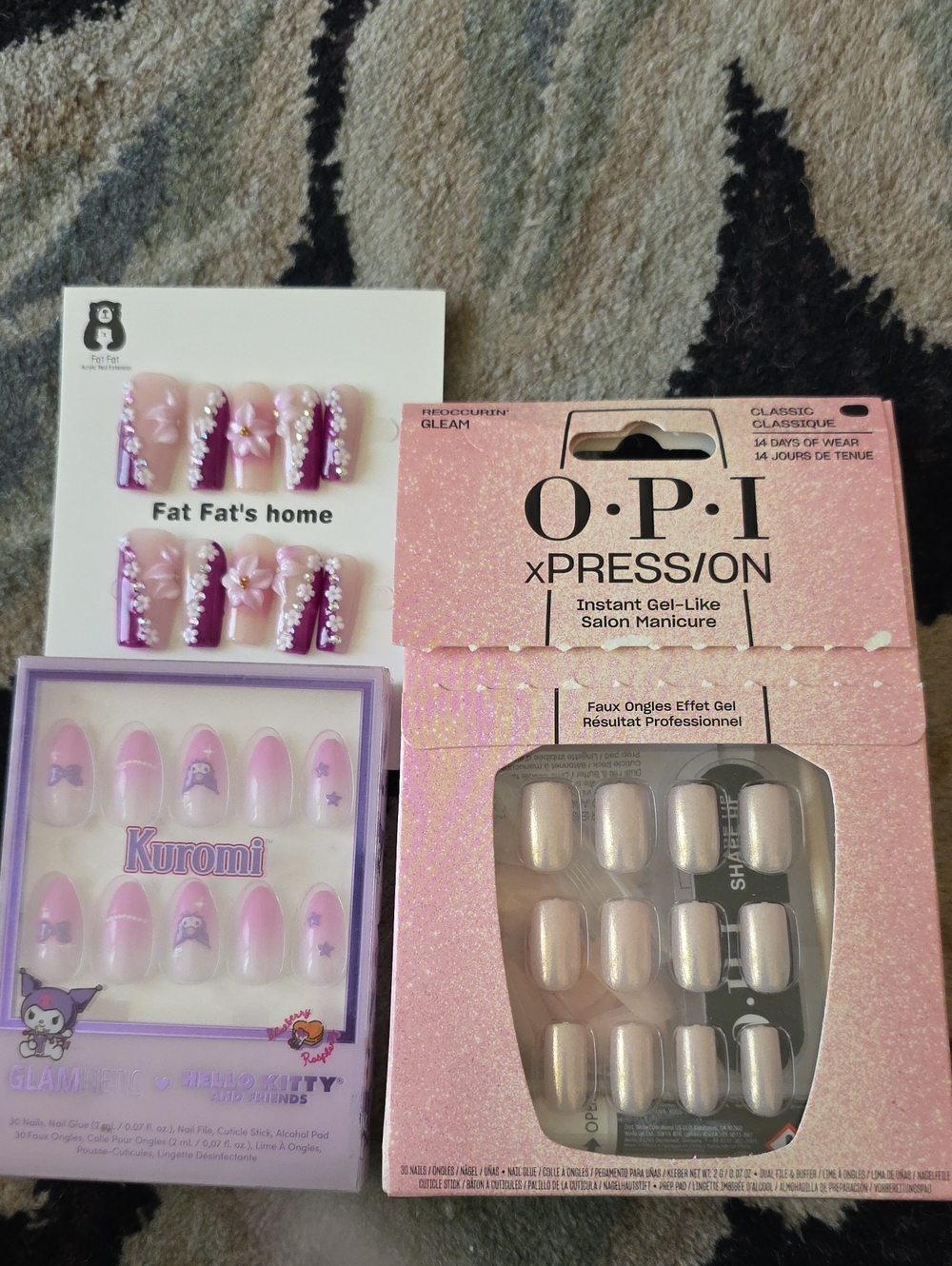 Glamnetic Kuromi OPI x Instant Gel-Like Bundle  Press-On Nails